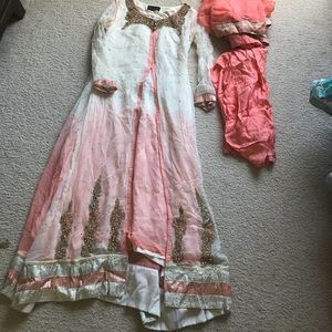 Floorlength ombré gown Pakistani Indian party wear